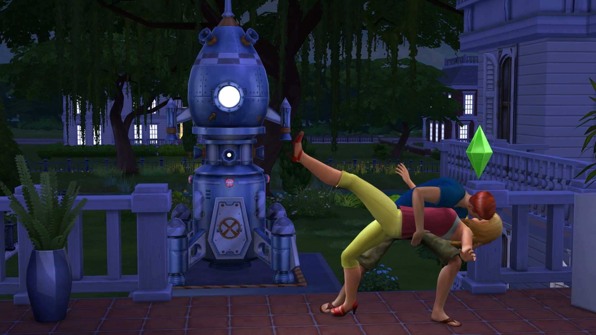 Sims2 characters kissing